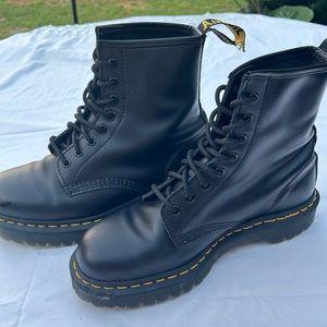Black Dr. Marten combat boots